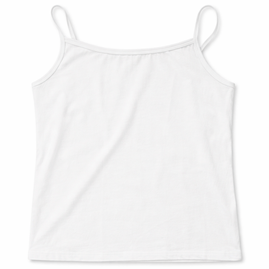 Hanes Sleeveless Shirt Tank Top White/Spaghetti Straps