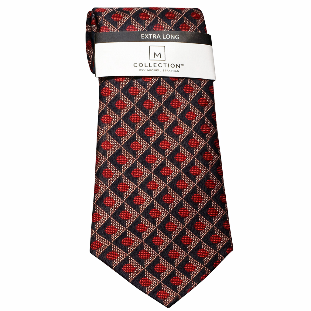 M Collection by Michael Strahan Extra-Long Geometric Necktie – Men’s Tie