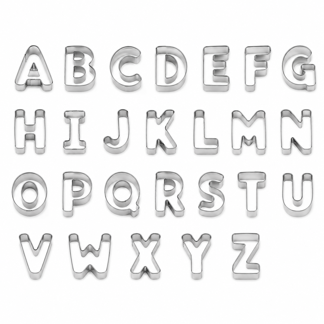 Alphabet Stainless Steel Cookie Cutter Set