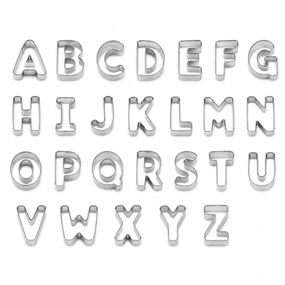 Alphabet Stainless Steel Cookie Cutter Set