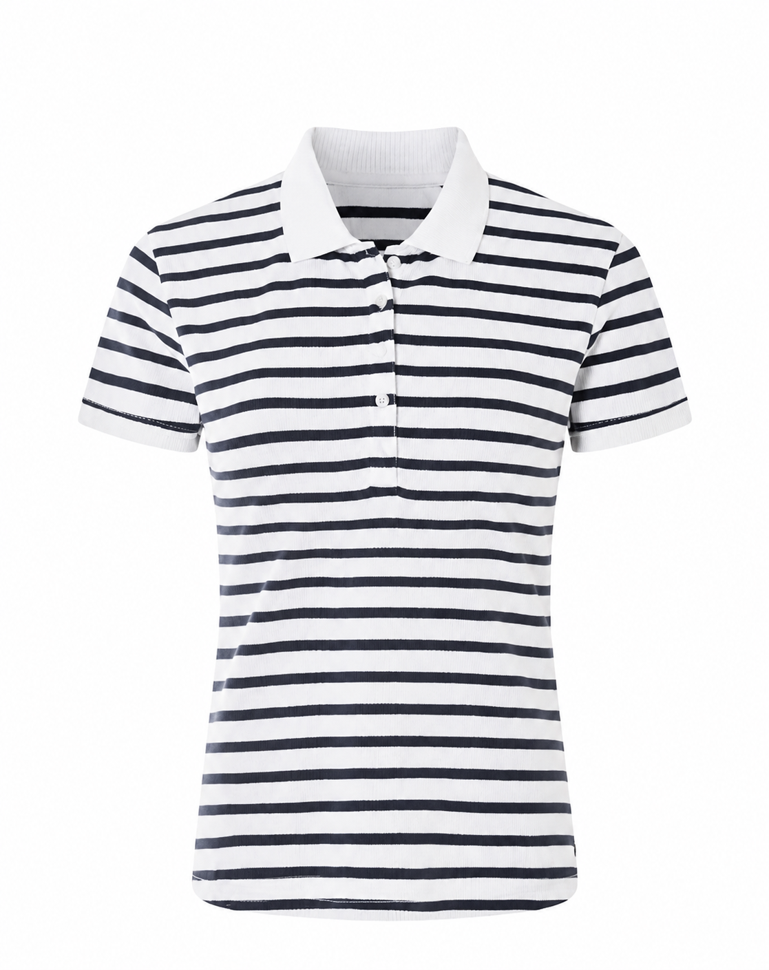 Esmara Women's Polo T-Shirt Stripe Cotton Elastic Fit