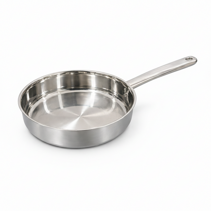 GSW Stainless steel frying pan on a white background