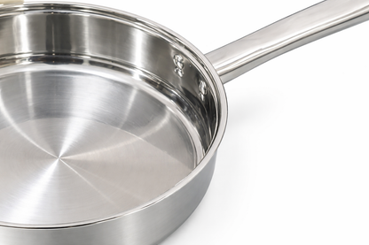 GSW Premium Stainless Steel Frying Pan – 25 cm Metal Handle