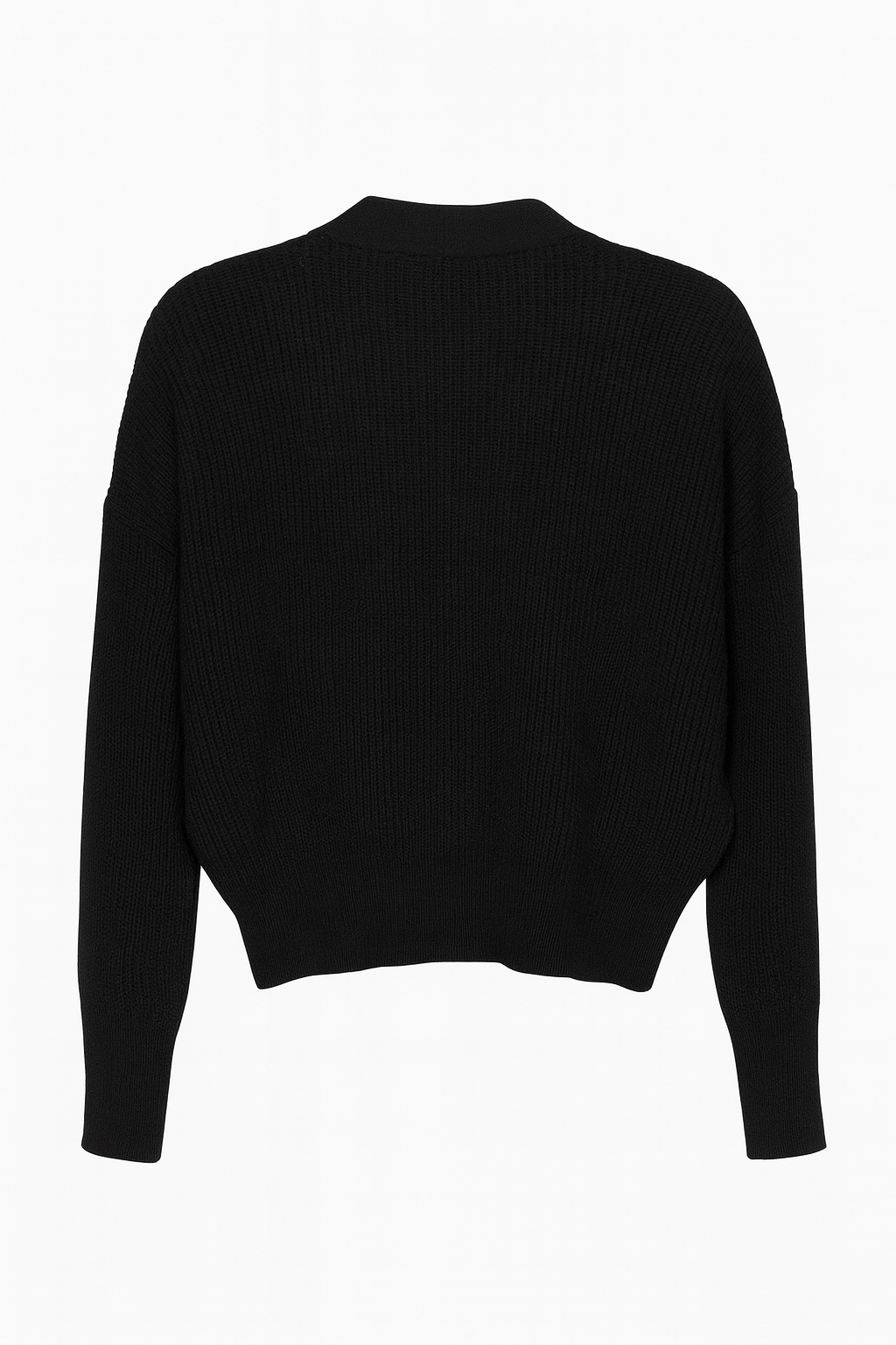 Grace Karin - Cropped Drop Sleeve Cardigan V‑Neck Sweater