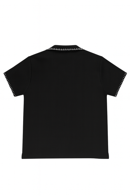 Zara Black Short Sleeve Polo Tee - Soft Cotton
