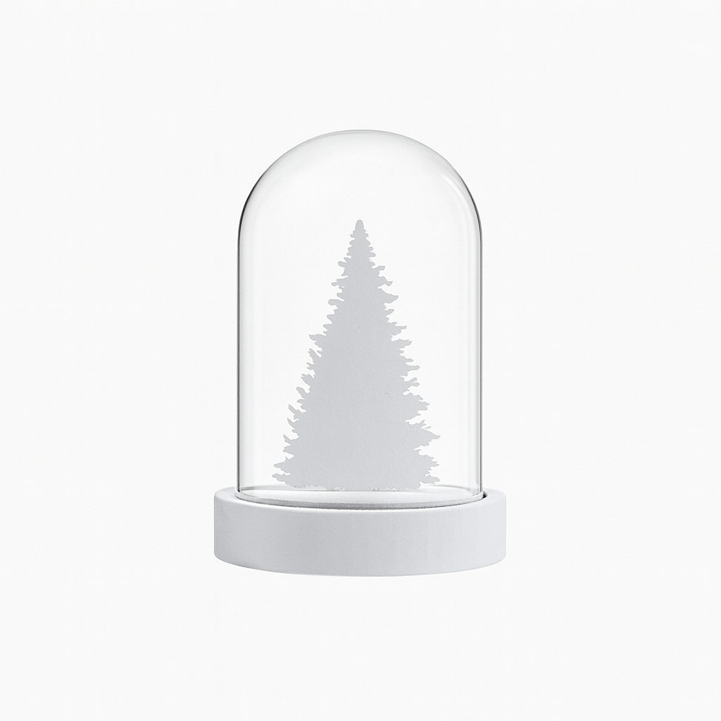 LIVARNO Home Glass LED Christmas Dome with Warm White Light & Timer