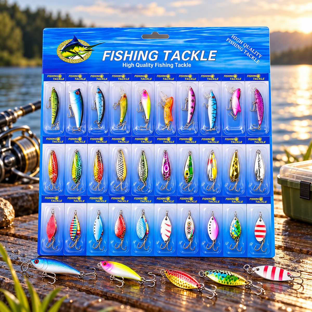 Colorful Metal Crankbait Fishing Lure Set