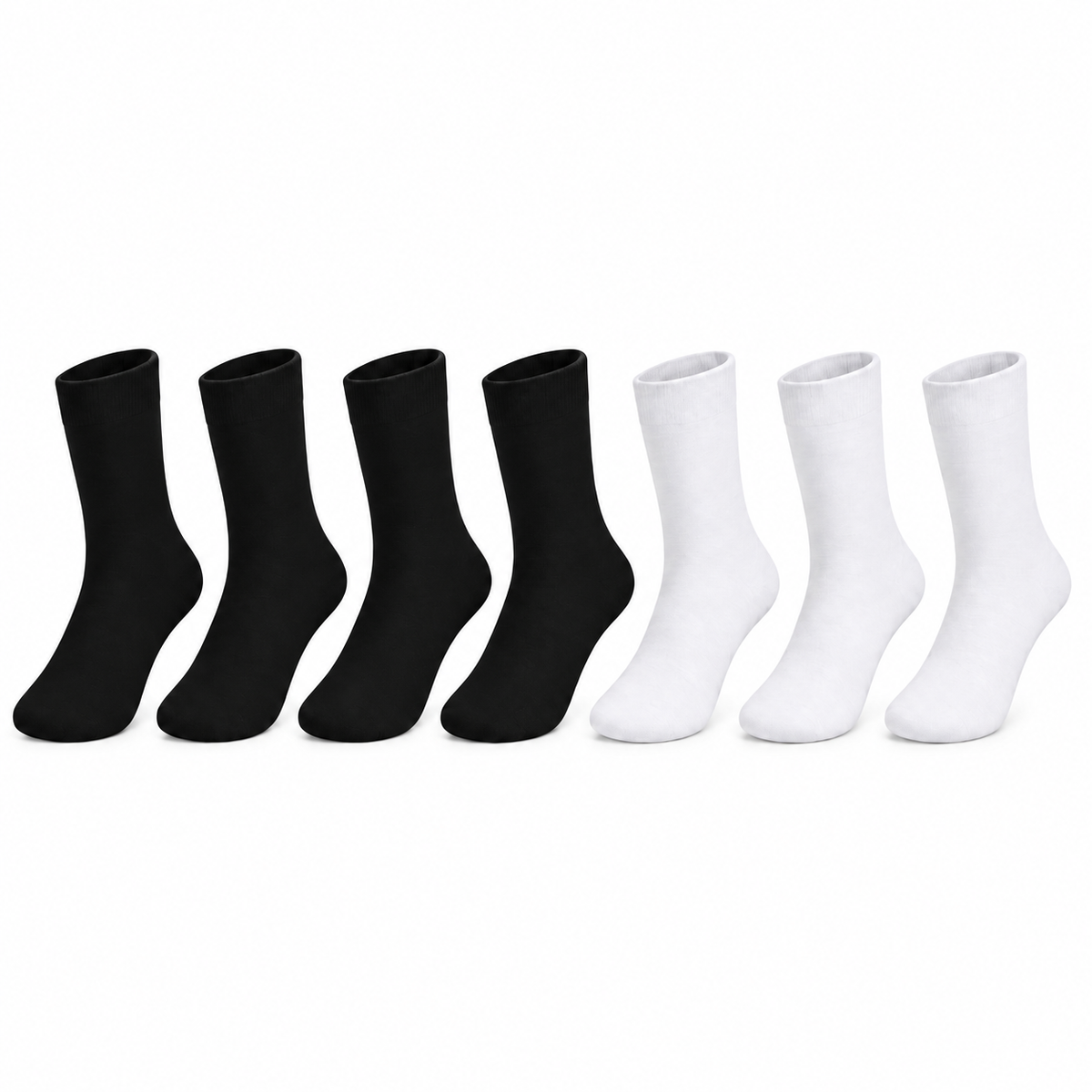 Esmara Women’s Crew Socks 7-Pack – 4 Black & 3 White