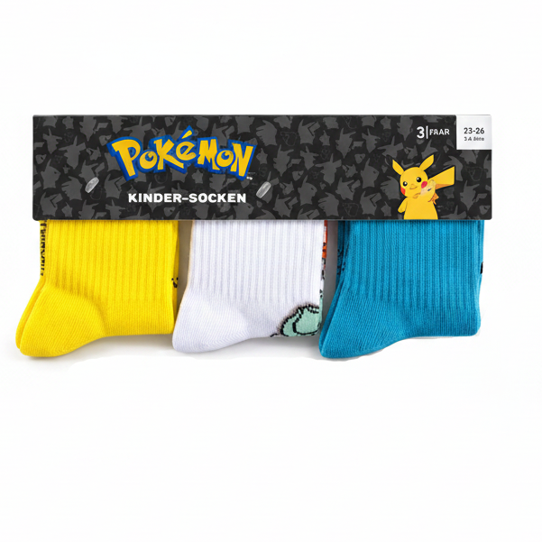 Kids' Pokemon Crew Socks 3-Pack