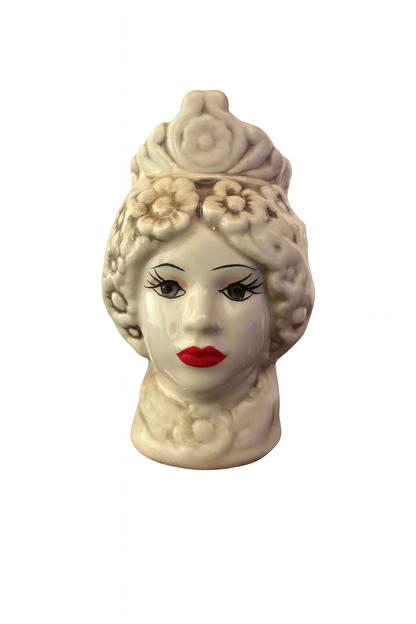 Exquisite Giardini di Marzo Mori Woman Antique Ceramic Vase, 8cm Decorative Art
