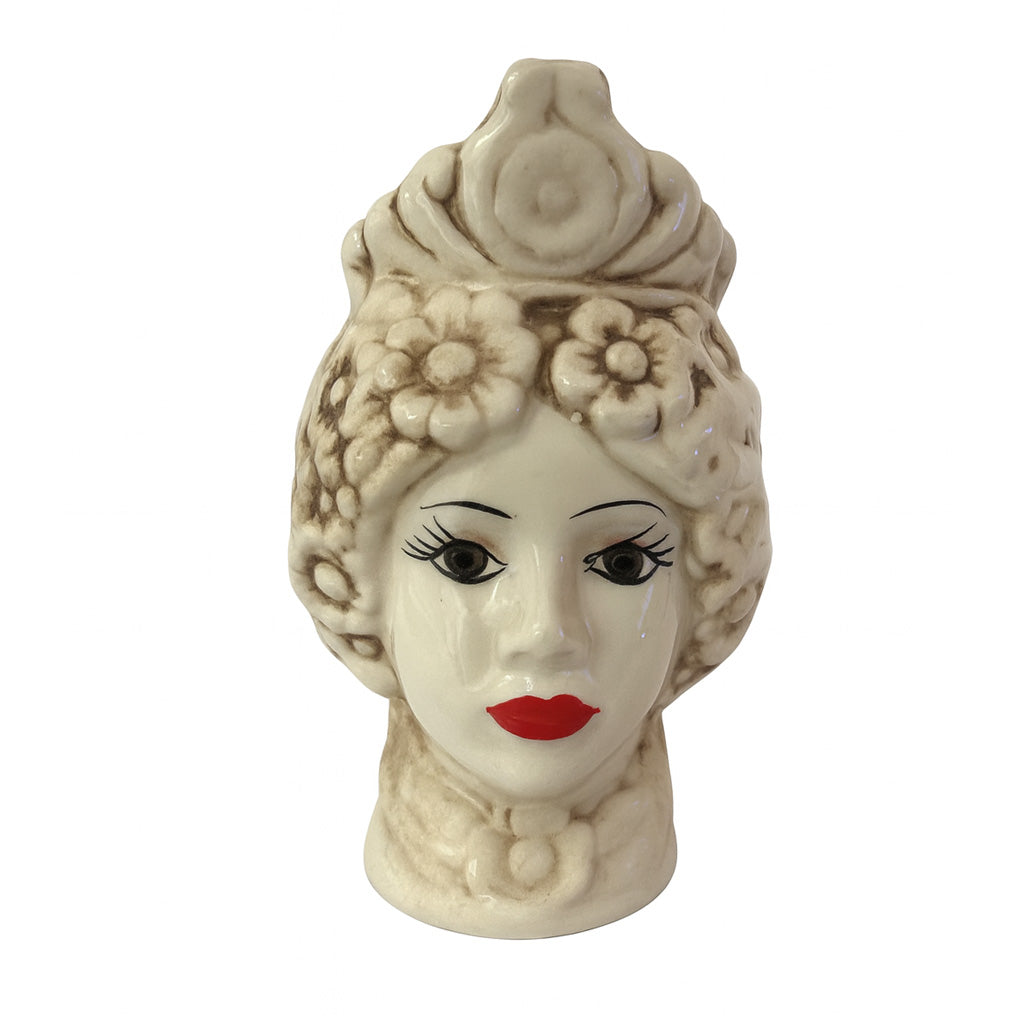 Exquisite Giardini di Marzo Mori Woman Antique Ceramic Vase, 8cm Decorative Art