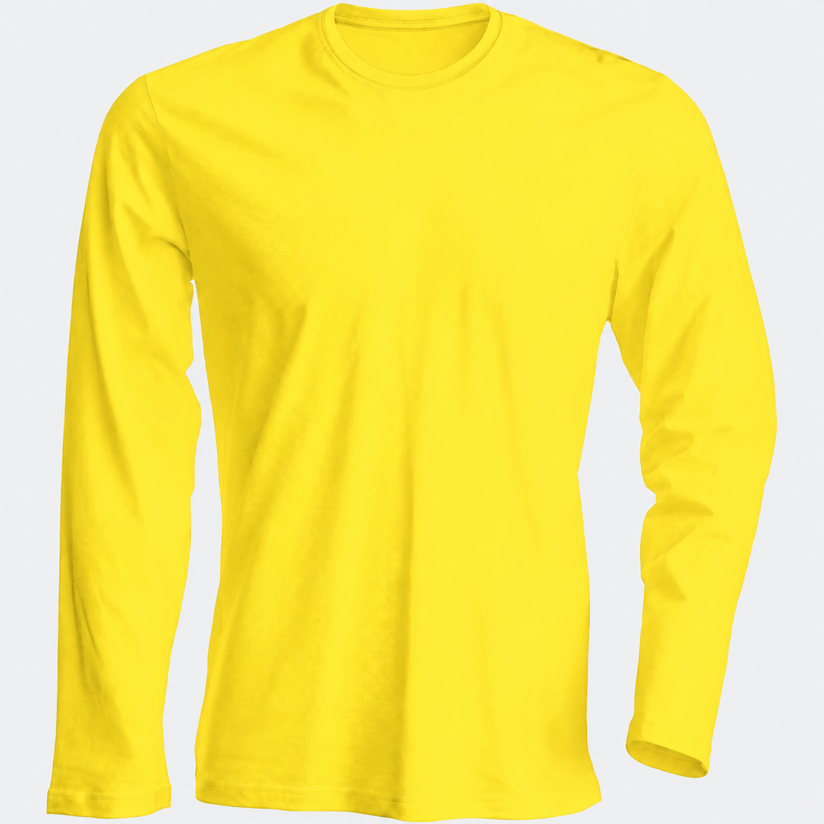 Men's Round Neck Long Sleeve Cotton T-Shirt