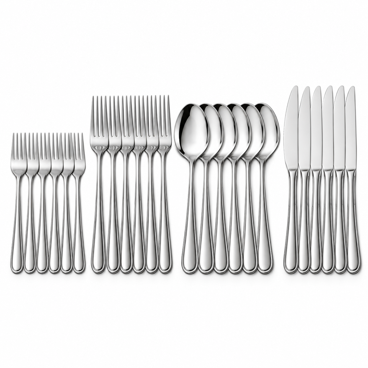 Gymdin 36-Piece Stainless Steel Cutlery Set with Steak Knives