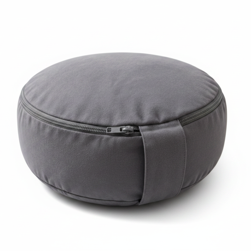 Buckwheat Meditation Cushion with Removable Cover & Carry Handle