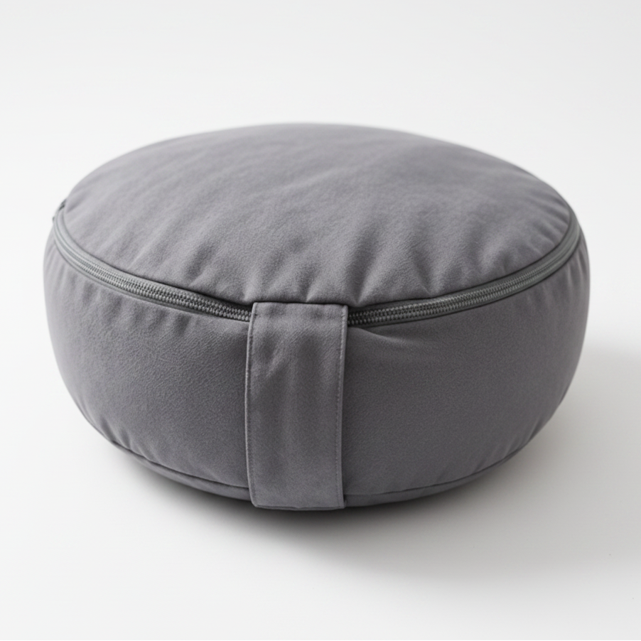 Buckwheat Meditation Cushion with Removable Cover & Carry Handle