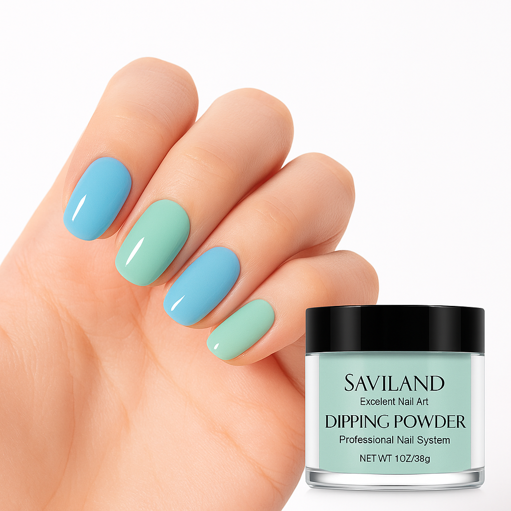 Saviland 20-Color Dipping Powder Nail Kit with Vibrant Shades