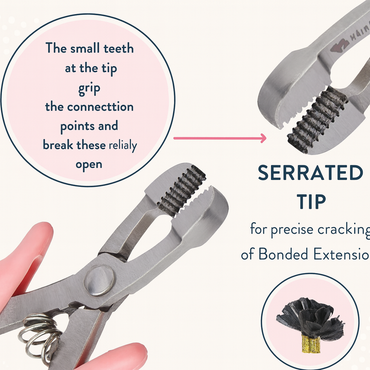 Hair2Heart Pink Bonding Removal Pliers – Ergonomic, Spring‑Assisted Hair Extension Tool