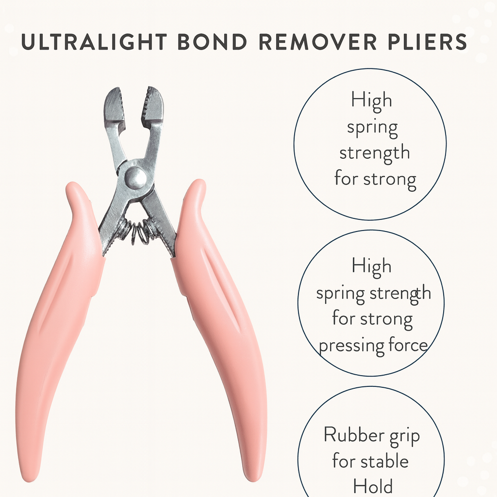 Hair2Heart Pink Bonding Removal Pliers – Ergonomic, Spring‑Assisted Hair Extension Tool