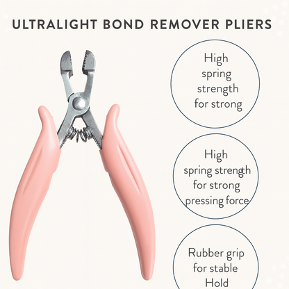 Hair2Heart Pink Bonding Removal Pliers – Ergonomic, Spring‑Assisted Hair Extension Tool