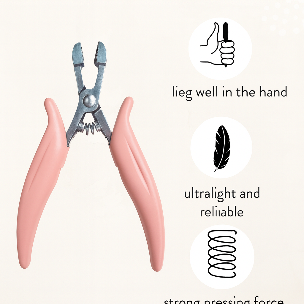 Hair2Heart Pink Bonding Removal Pliers – Ergonomic, Spring‑Assisted Hair Extension Tool
