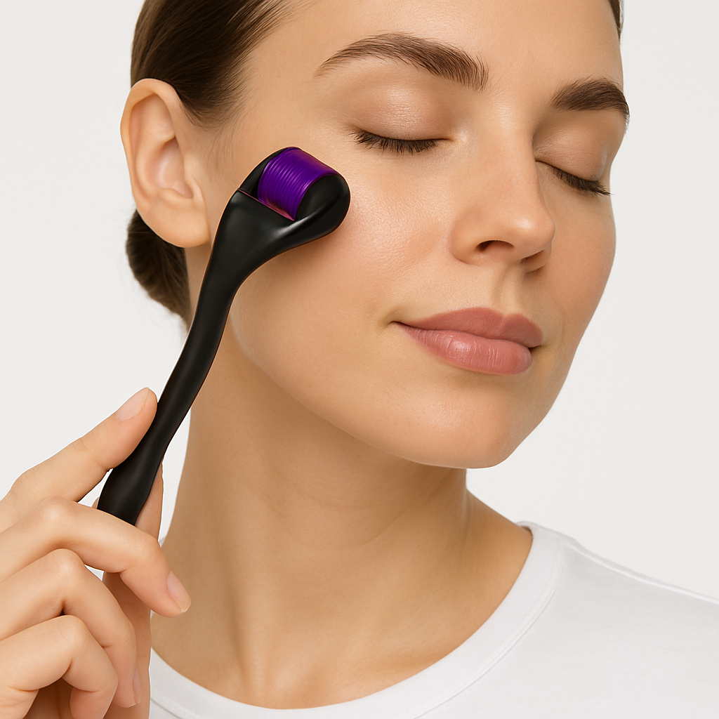 Premium Titanium 540 Micro Needle Skin Roller System for Face and Skin Rejuvenation