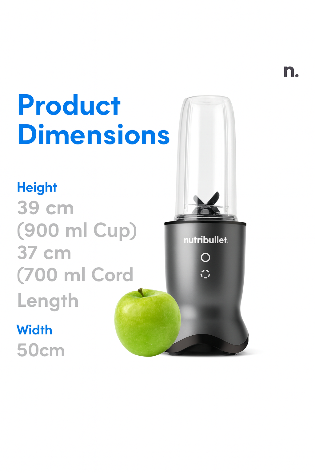 NutriBullet Ultra Personal Blender 1000W Quiet Motor 900ml Tritan Cup
