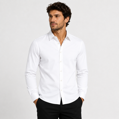 Livergy Men’s Linen‑Cotton Long Sleeve Chemise