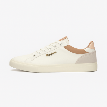 Pepe Jeans Kenton Court Men's Retro Style Trainers, Golden Ochre Brown, Durable Comfort Sneakers