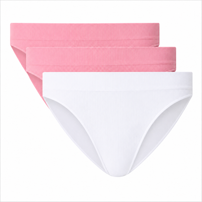 ESMARA Women's Ribbed Seamless Panties 3 Pack