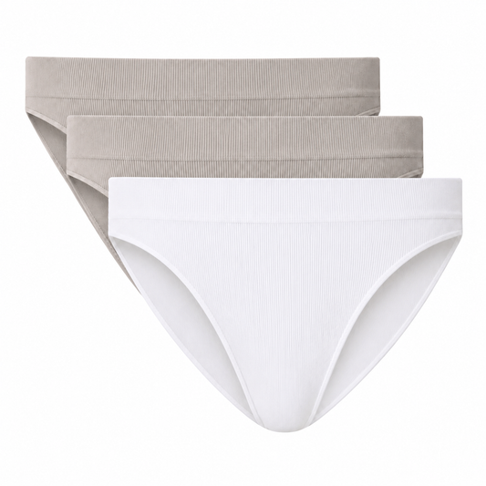 ESMARA Women's Ribbed Seamless Panties 3 Pack