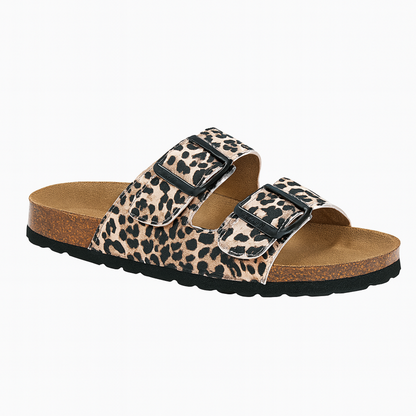 Women's Two-Strap Mules: Ergonomic Sole, Adjustable Fit, Stylish Design