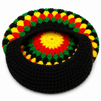 Widmann Multicolor Crochet Rasta Hat