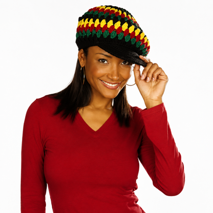 Widmann Multicolor Crochet Rasta Hat