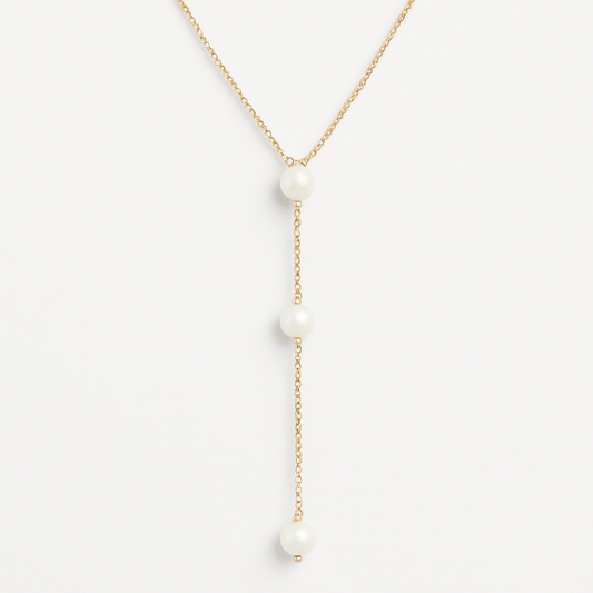 Gold Back Necklace, Long