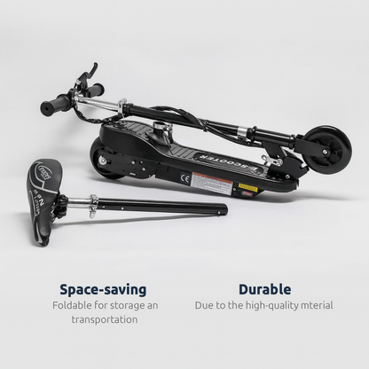 BluMill Kids Electric Scooter with Seat: Safe, Foldable, 7.5 MPH Top Speed