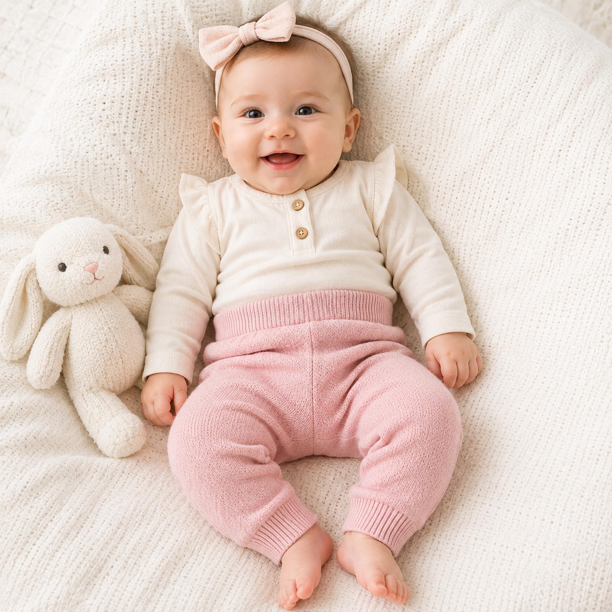 LUPILU Baby Girls' Knit Pants