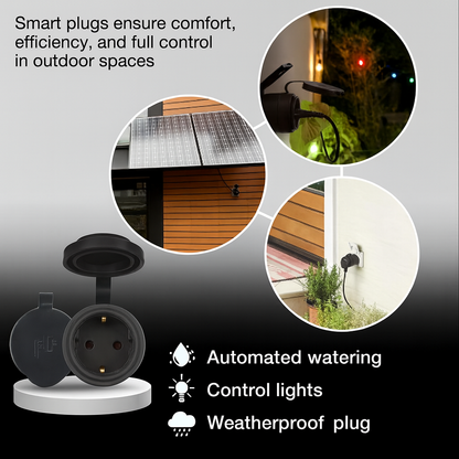 Smart Outdoor Plug with Energy Monitoring, ZigBee Control for Alexa & Google Home