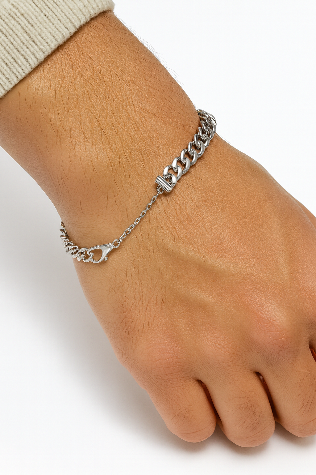 Tommy Hilfiger Men's Stainless Steel Box Chain Bracelet - Durable & Stylish