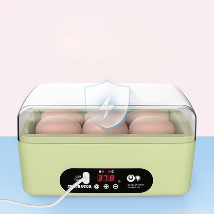 6-Egg Automatic Poultry Incubator with Temperature and Humidity Control