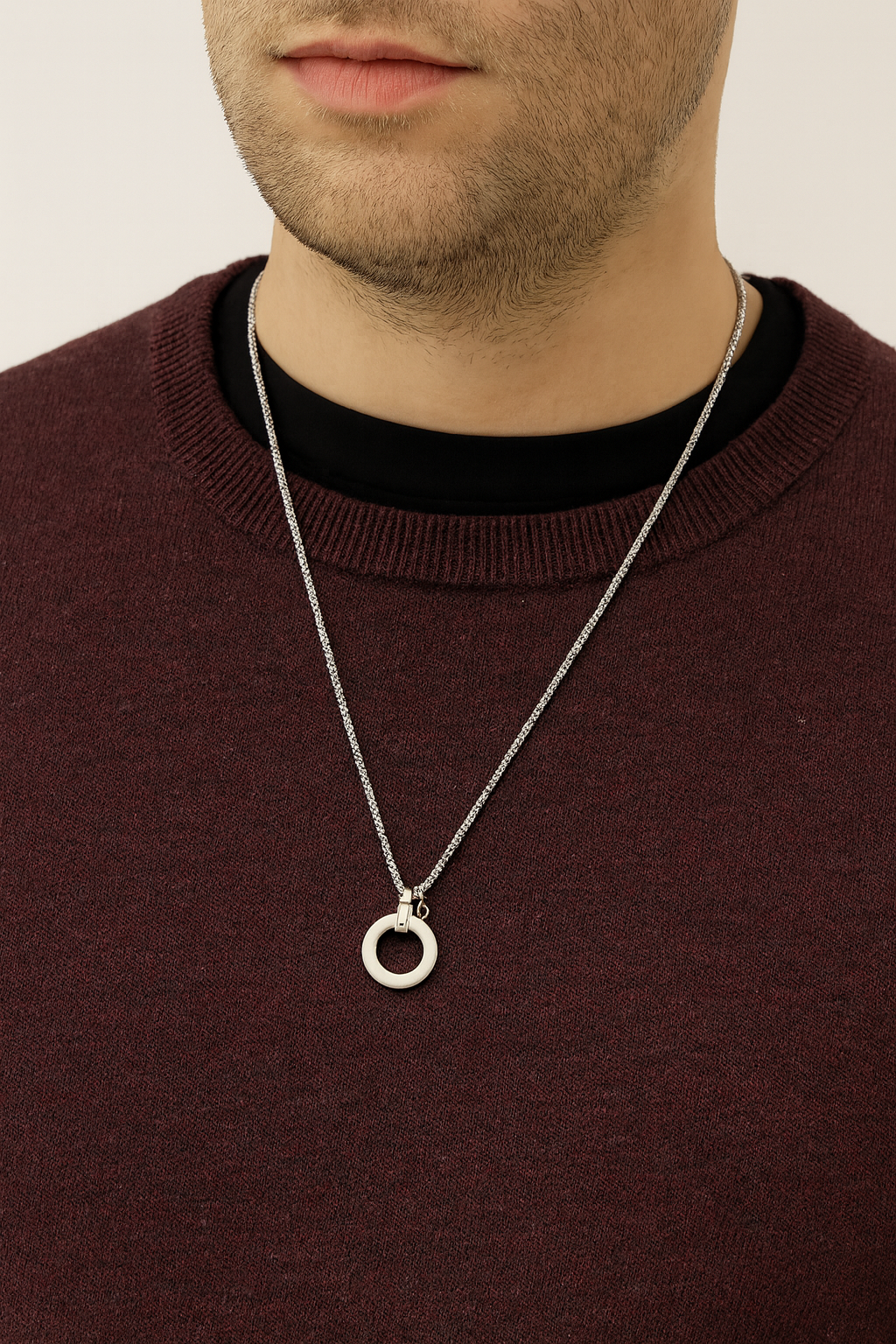 Leonardo Silver Clip & Mix Lolita Necklace 43cm Adjustable Basic Chain