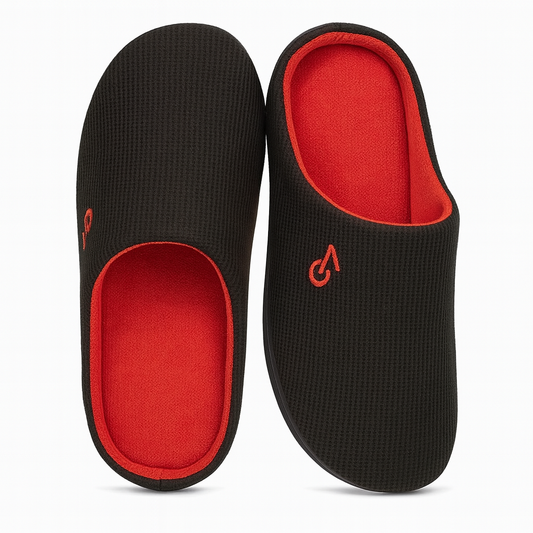 VeraCosy Two-Tone Memory Foam Men's Comfortable Indoor Outdoor Slippers