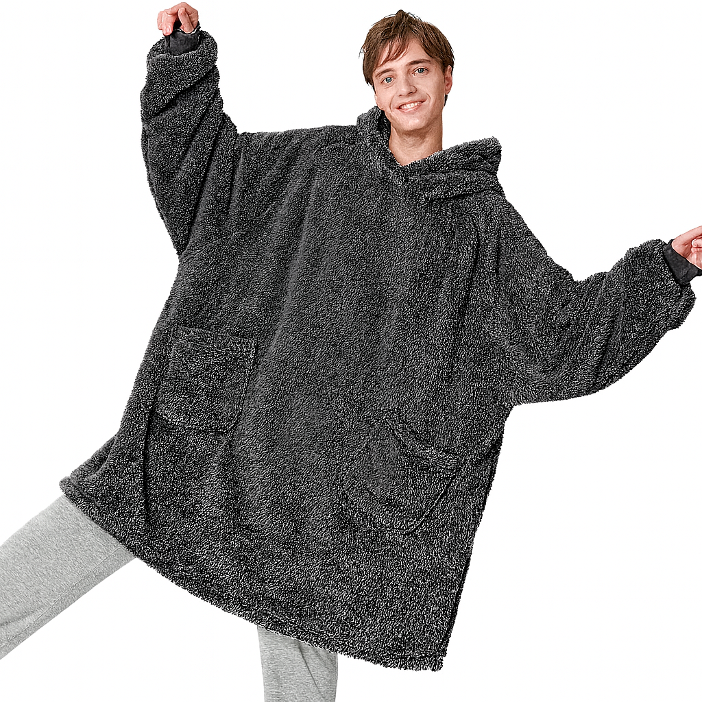 Woltu Wearable Blanket Hoodie – Fluffy Fleece, Warm & Cozy, Multiple Colors