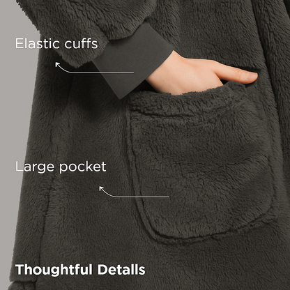 Woltu Wearable Blanket Hoodie – Fluffy Fleece, Warm & Cozy, Multiple Colors