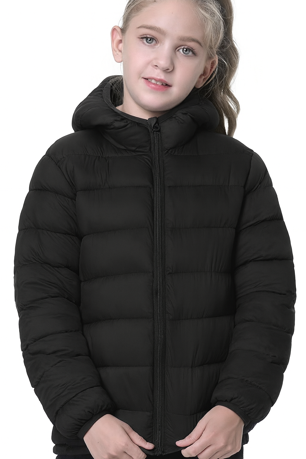 Down Jacket Lightweight Hooded Puffer Jacket for Boys & Girls