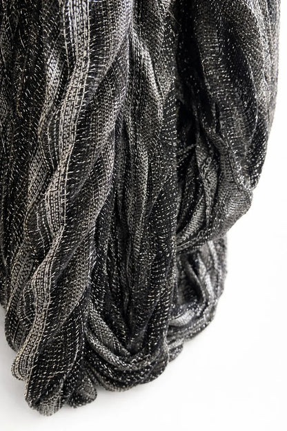 Infinity Scarf Mixit Essentials One Size Black Grey Polyester - Gomix Brands Outlet