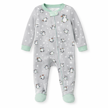 Cloud island Penguins On Ice Microfleece Footed Sleeper Pajamas - 2 Pack