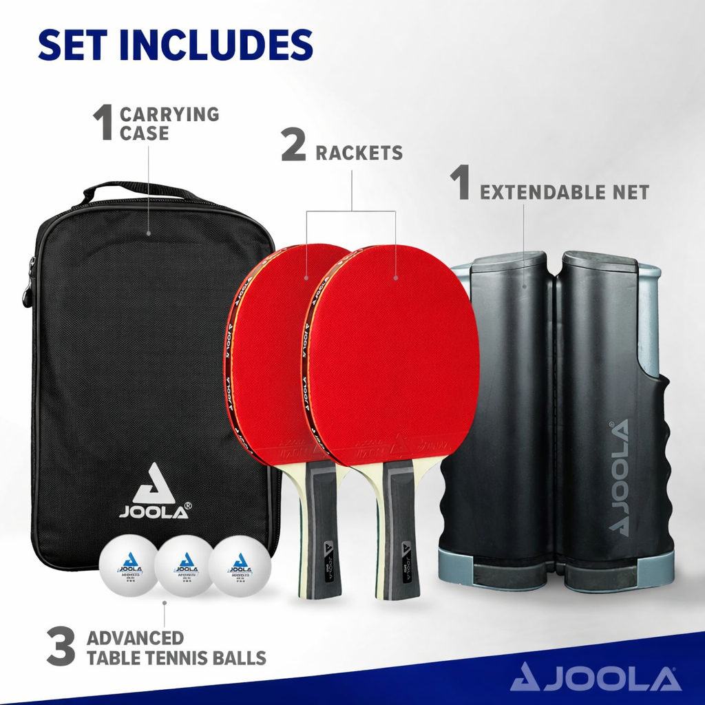 JOOLA Retractable Ping Pong Net Set for Any Table
