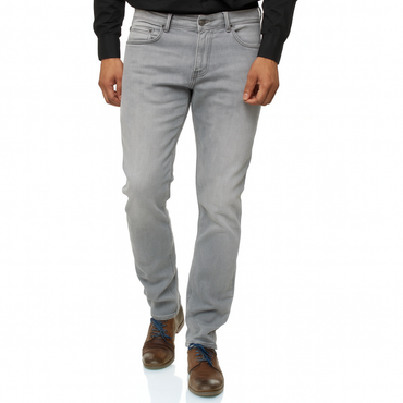 Men's Jeel Regular Fit Straight Cut 5-Pocket Black Stretch Jeans