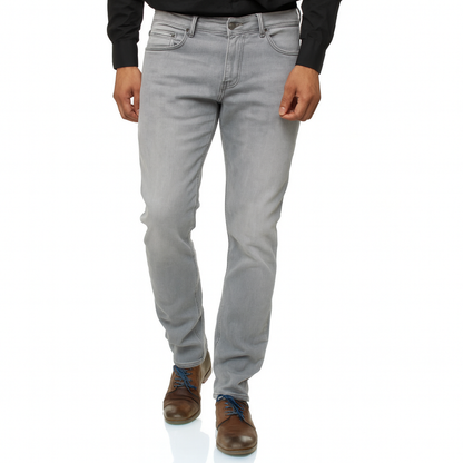 Men's Jeel Regular Fit Straight Cut 5-Pocket Black Stretch Jeans