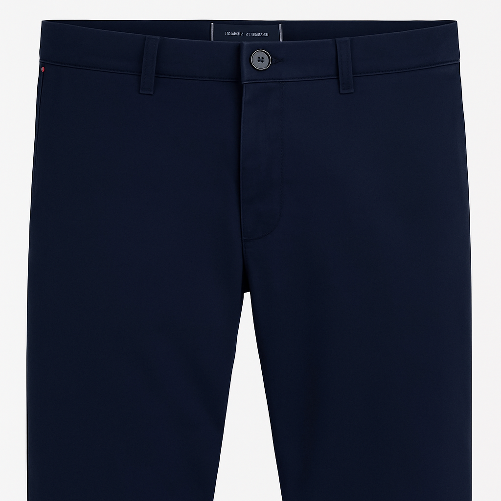 Tommy Hilfiger Men's Satin Chino Pants Black Classic Fit